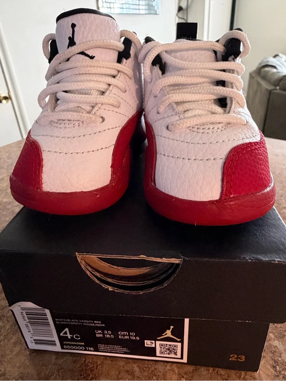 Jordan Kids' Retro 12 Sneakers - White & Red